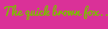 Image with Font Color 7DBB00 and Background Color DA3198